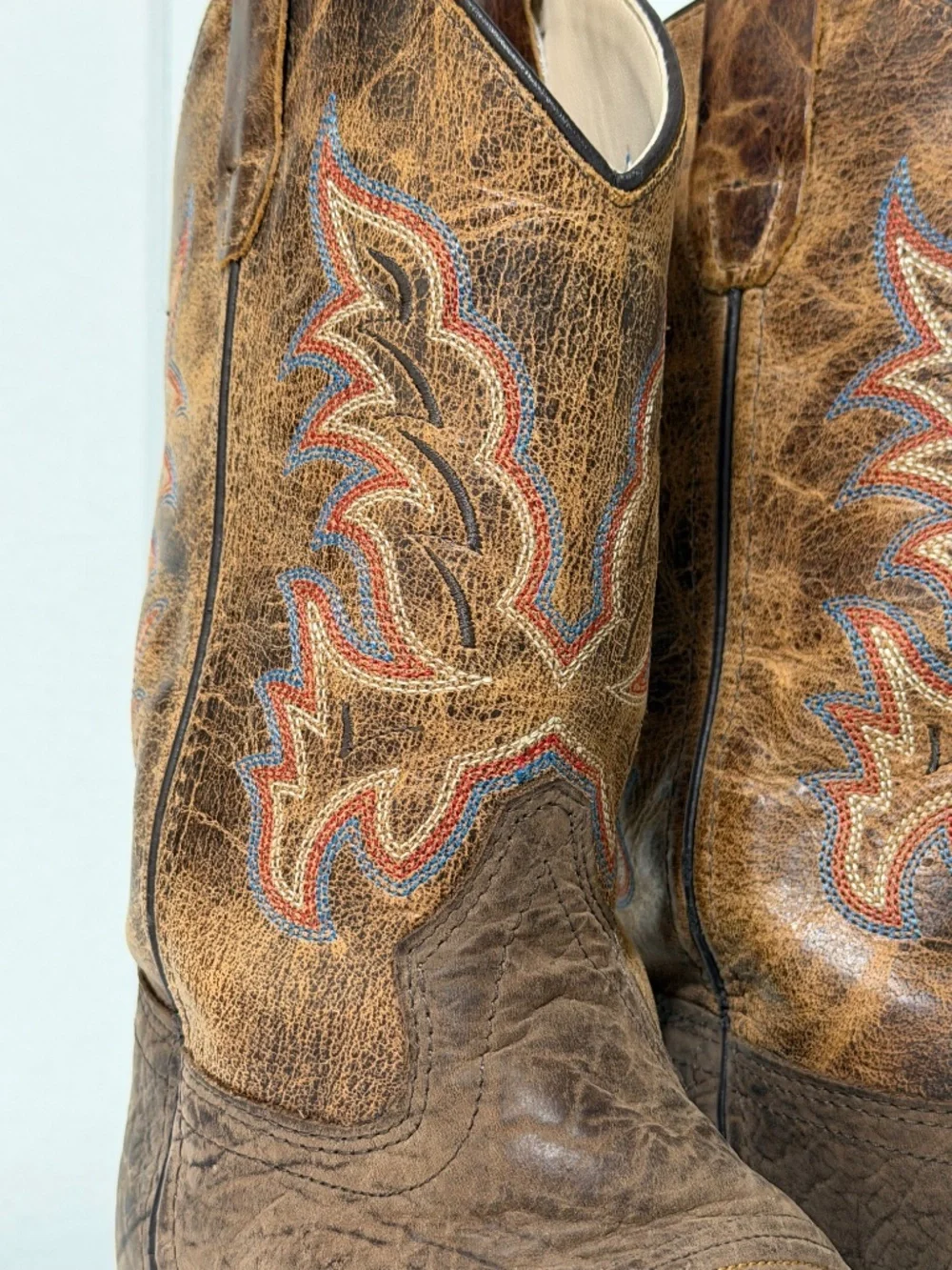 Kid's Old West Square Toe Cowboy Boots
